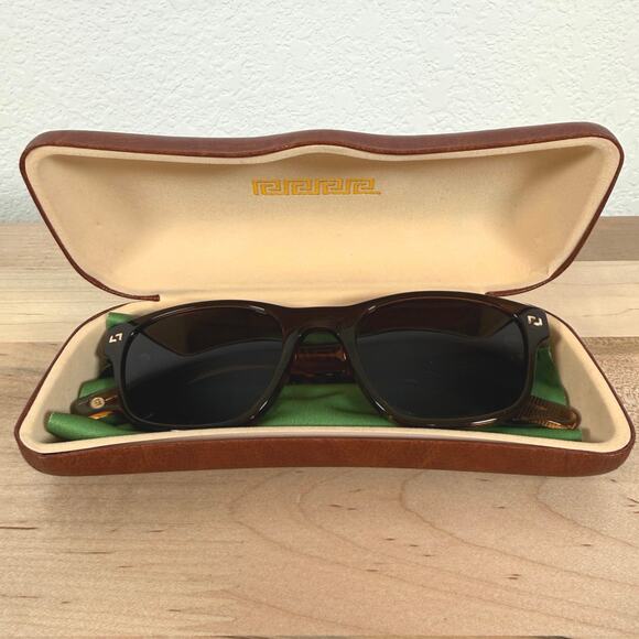 NYMOS Brown Square Sunglasses Tortoise Frame w Case Cloth NWOT main image 8